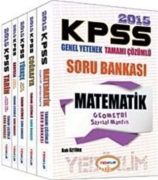 2015 KPSS Genel Kültür Genel Yetenek Soru Bankası Modüler Set (5 Kitap)