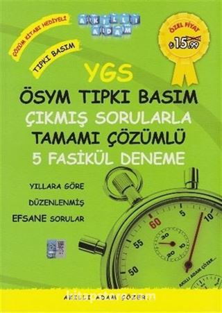 YGS ÖSYM Tıpkı Basım Çıkmış Sorularla 5 Fasikül Deneme