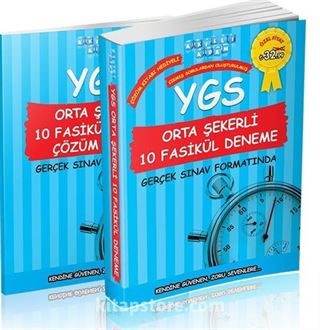 YGS Orta Şekerli 10 Fasikül Deneme Çözüm Kitabı Hediyeli