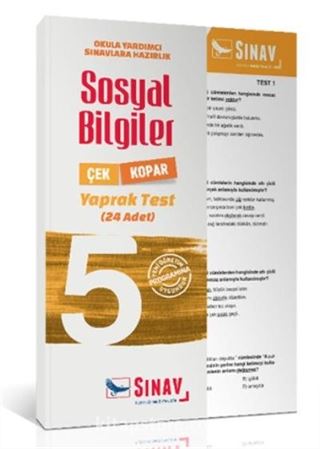 5. Sınıf Sosyal Bilgiler Çek Kopar Yaprak Test (24 Adet)