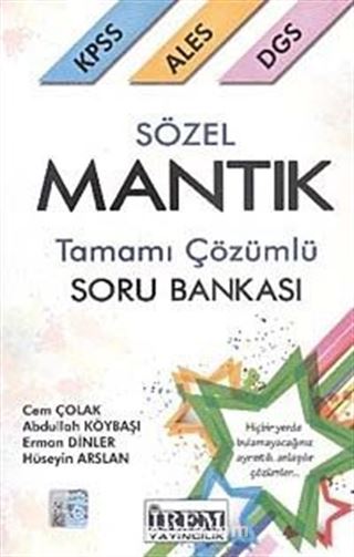 KPSS-ALES-DGS Sözel Mantık Tamamı Çözümlü Soru Bankası