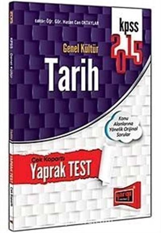 2015 KPSS Genel Kültür Tarih Çek Kopartlı Yaprak Test