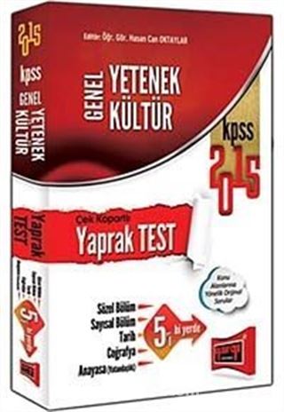 2015 KPSS Genel Yetenek Genel Kültür Çek Kopartlı Yaprak Test