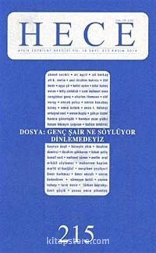 Sayı:215 Kasım 2014 Hece Aylık Edebiyat Dergisi