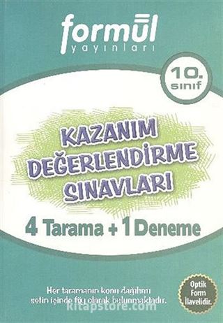 10. Sınıf Kazanım Değerlendirme Sınavları 4 Tarama+1 Deneme