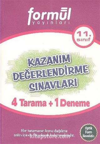 11. Sınıf Kazanım Değerlendirme Sınavları 4 Tarama+1 Deneme