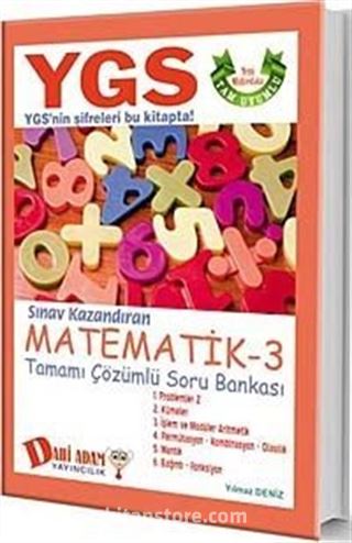 YGS Matematik 3 Tamamı Çözümlü Soru Bankası