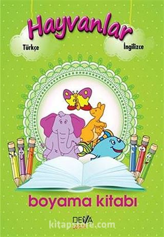 Hayvanlar Boyama Kitabı (Türkçe-İngilizce)