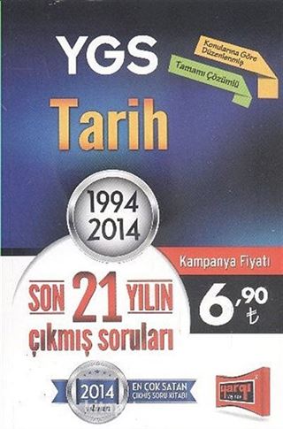 YGS Tarih Son 21 Yılın Çıkmış Soruları