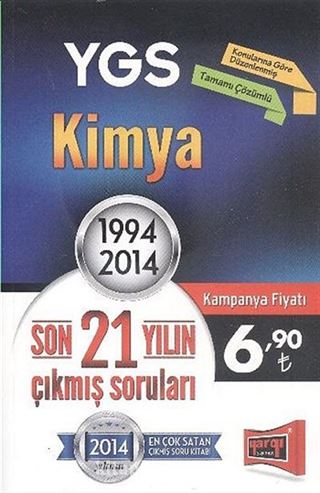 YGS Kimya Son 21 Yılın Çıkmış Soruları