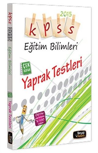 2015 KPSS Eğitim Bilimleri Çek Kopar Yaprak Testleri