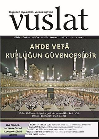 Vuslat Aylık Eğitim ve Kültür Dergisi Sayı:160 Ekim 2014