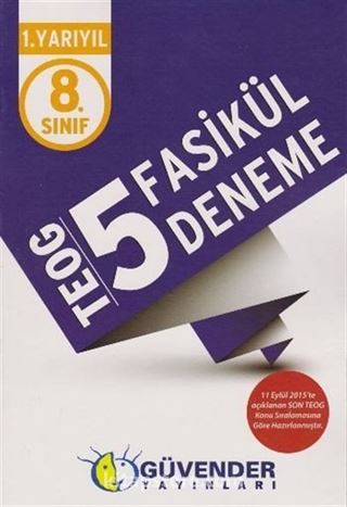 8. Sınıf 1. Yarıyıl TEOG 5 Fasikül Deneme