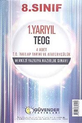 8. Sınıf 1. Yarıyıl TEOG 4 Adet T.C. İnkılap Tarihi ve Atatürkçülük Merkezi Yazılıya Hazırlık Sınavı