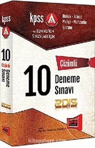 2015 KPSS A Çözümlü 10 Deneme Sınavı