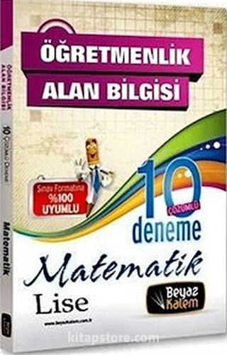 2015 ÖABT Lise Matematik Çözümlü 10 Deneme