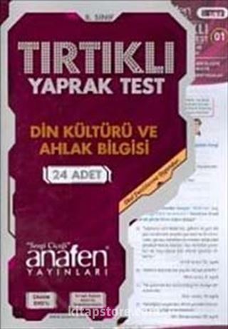 8. Sınıf Din Kültürü ve Ahlak Bilgisi Tırtıklı Yaprak Test