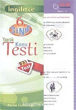 6. Sınıf İngilizce Yaprak Konu Testi (23 Test)