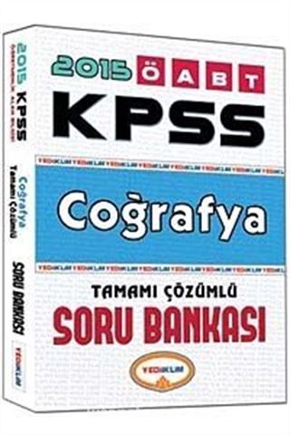 2015 KPSS ÖABT Coğrafya Tamamı Çözümlü Soru Bankası