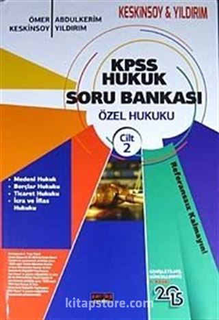 2015 KPSS Hukuk Soru Bankası Cilt:2 (Özel Hukuku)