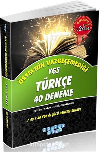 ÖSYM'nin Vazgeçemediği YGS Türkçe 40 Deneme