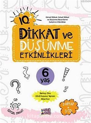 IQ+ Dikkat ve Düşünme Etkinlikleri (6 Yaş 3 Kitap + 3 cd)