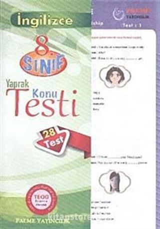 8. Sınıf İngilizce Yaprak Konu Testi (28 Test)