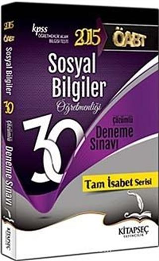 2015 ÖABT Sosyal Bilgiler Öğretmenliği Çözümlü 30 Deneme Sınavı