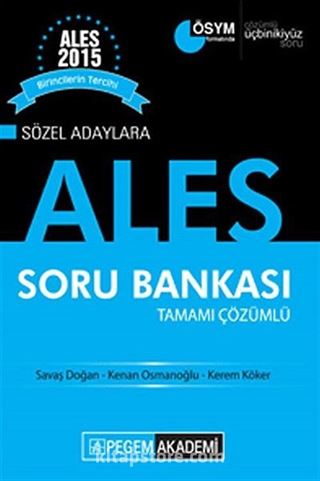 2015 ALES Sözel Adaylar için Tamamı Çözümlü Soru Bankası