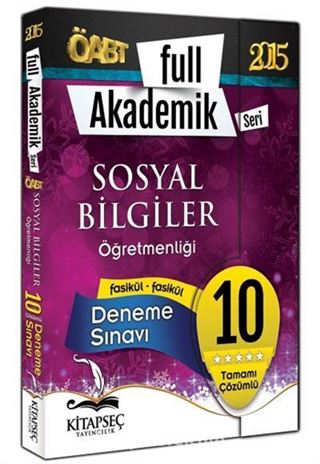 2015 KPSS ÖABT Full Akademik Seri Sosyal Bilgiler Öğretmenliği Tamamı Çözümlü 10 Deneme Sınavı