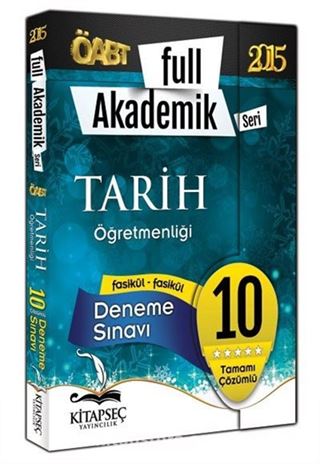 2015 KPSS ÖABT Full Akademik Seri Tarih Öğretmenliği Tamamı Çözümlü 10 Deneme Sınavı