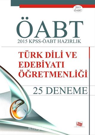 2015 KPSS ÖABT Türk Dili ve Edebiyatı Öğretmenliği 25 Deneme