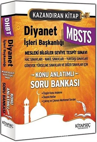 2015 MBSTS Diyanet İşleri Başkanlığı Konu Anlatımlı Soru Bankası