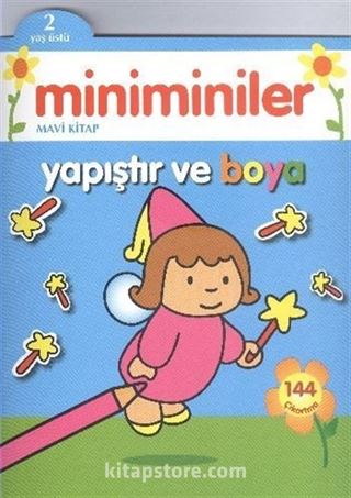 Miniminiler Yapıştır ve Boya (Mavi Kitap)