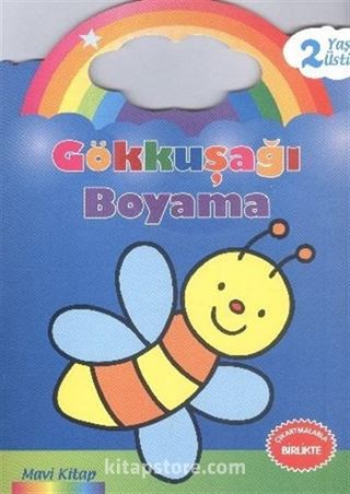 Gökkuşağı Boyama Mavi Kitap