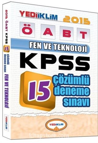 2015 KPSS ÖABT Fen ve Teknoloji 15 Çözümlü Deneme Sınavı