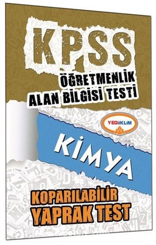 2015 KPSS ÖABT Kimya Kopartılabilir Yaprak Test