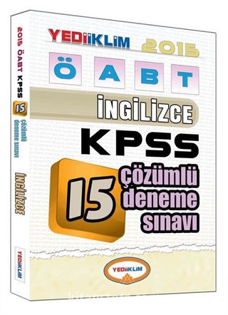 2015 KPSS ÖABT İngilizce 15 Çözümlü Deneme