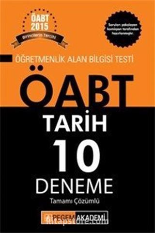 2015 KPSS ÖABT Tarih Tamamı Çözümlü 10 Deneme