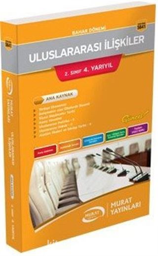 2. Sınıf 4. Yarıyıl Bahar Dönemi Uluslararası İlişkiler Ana Kaynak