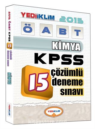 2015 KPSS ÖABT Kimya 15 Çözümlü Deneme Sınavı