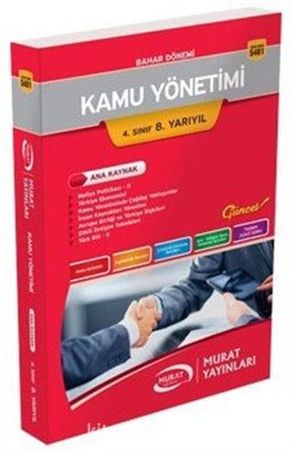 4. Sınıf 8. Yarıyıl Bahar Dönem Kamu Yönetimi Ana Kaynak