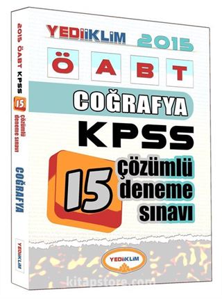 2015 KPSS ÖABT Coğrafya 15 Çözümlü Deneme Sınavı