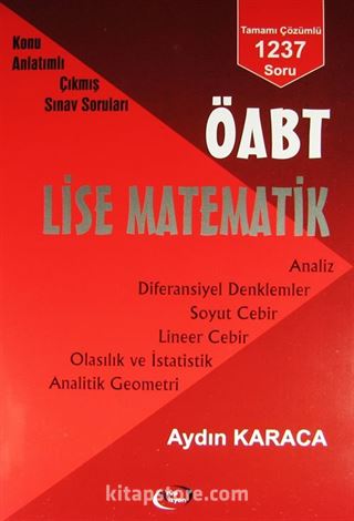 ÖABT Lise Matematik Konu Anlatımlı Çıkmış Sınav Soruları