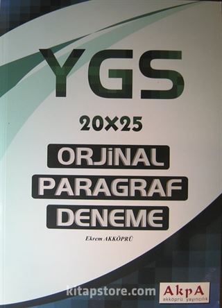 YGS 20x25 Orjinal Paragraf Deneme