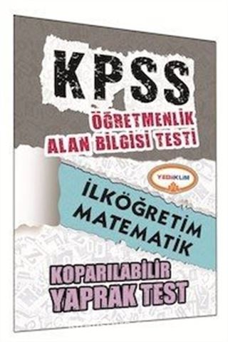 2015 KPSS ÖABT İlköğretim Matematik Koparılabilir Yaprak Test