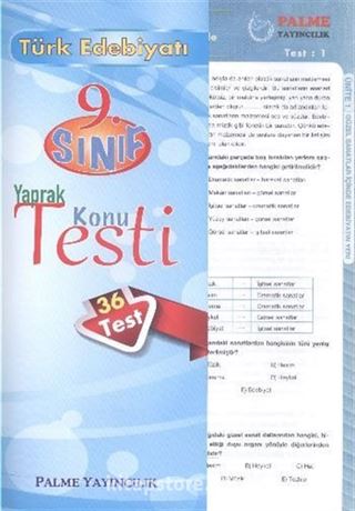 9. Sınıf Türk Edebiyatı Yaprak Konu Testi (36 Test)