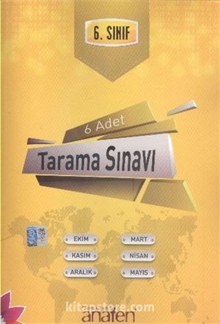 6. Sınıf 6 Adet Tarama Sınavı