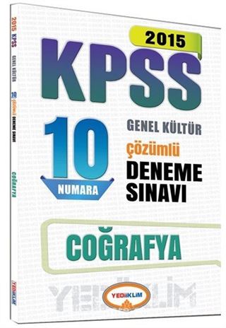 2015 KPSS Genel Kültür Coğrafya 10 Çözümlü Deneme Sınavı