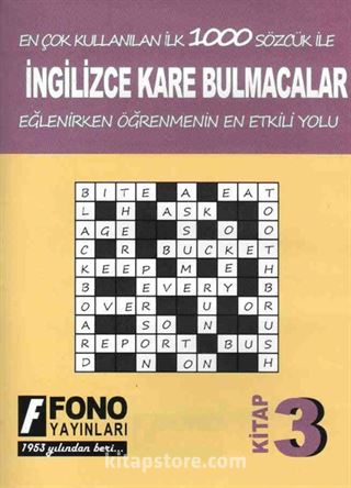 İngilizce Kare Bulmacalar 3